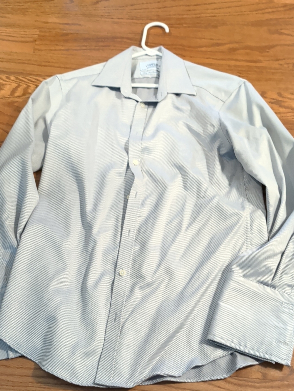 Classic Gray Textured Men's Dress Shirt